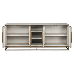 Dressoir Whitebone brass 4-deuren (Verona Grey)