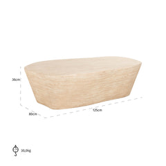 Salontafel Fictus Travertine faux (Beige)