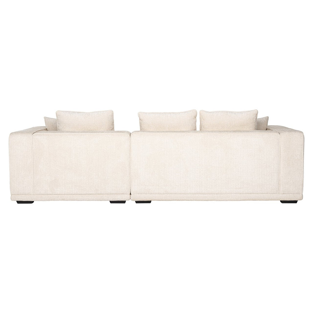 Sofa Lusso 3-zits beige chenille (Niagara 902 beige)