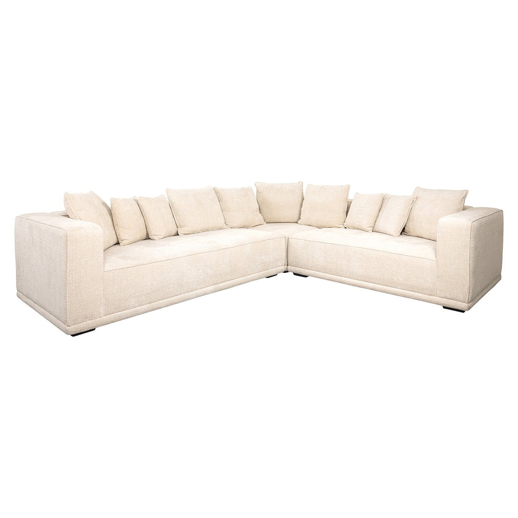 Hoekbank Lusso beige chenille (Niagara 902 beige)