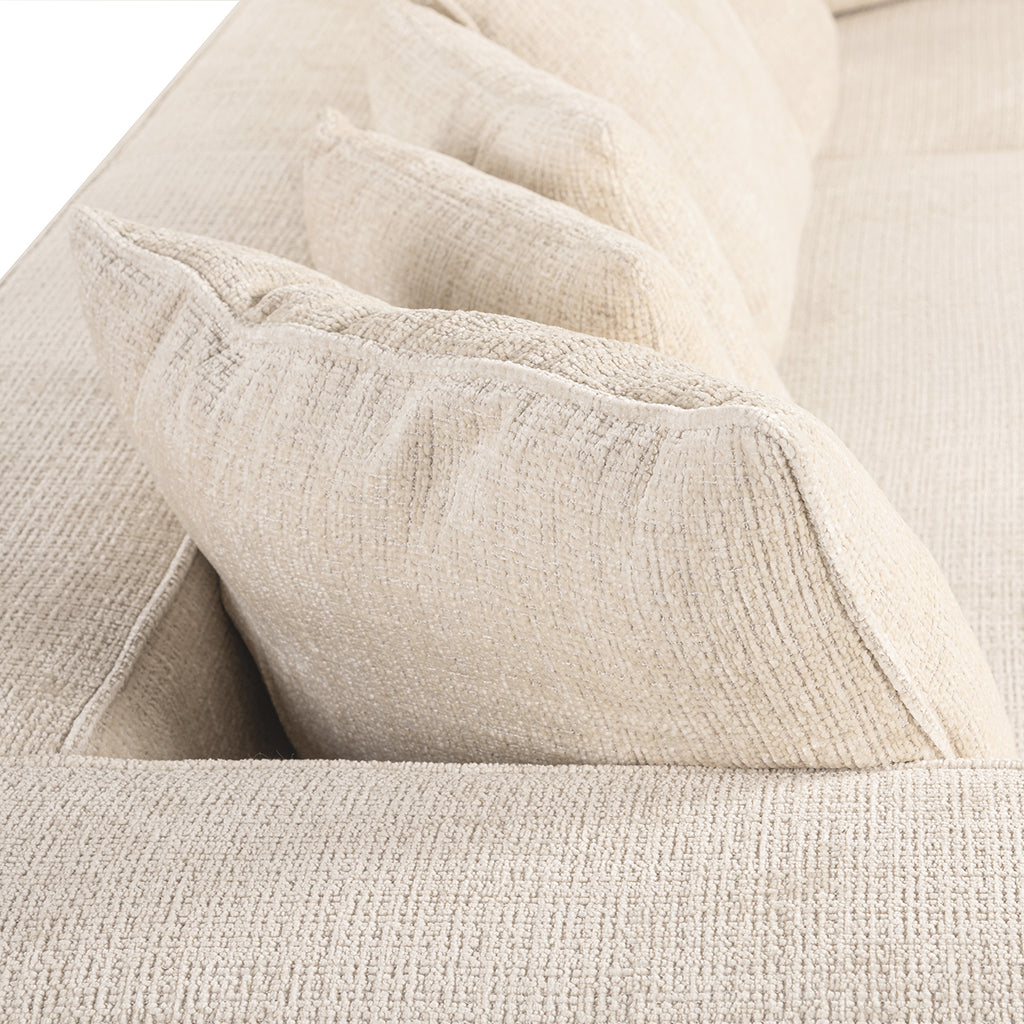 Hoekbank Lusso beige chenille (Niagara 902 beige)