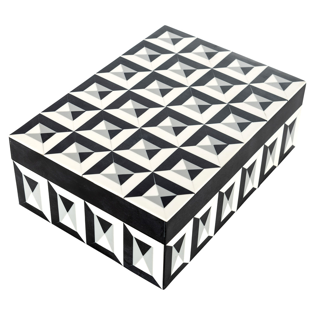 Juwelenbox Licia groot (Black/white)