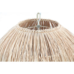 Aisling Pink rattan hanging lamp drop shape