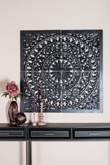 Akoulina Black MDF antique carved wallpanel 4 pcs