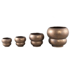 Anashe Bronze ceramic pot layers round S