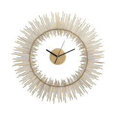 Anther Gold metal wall clock separate sun rays