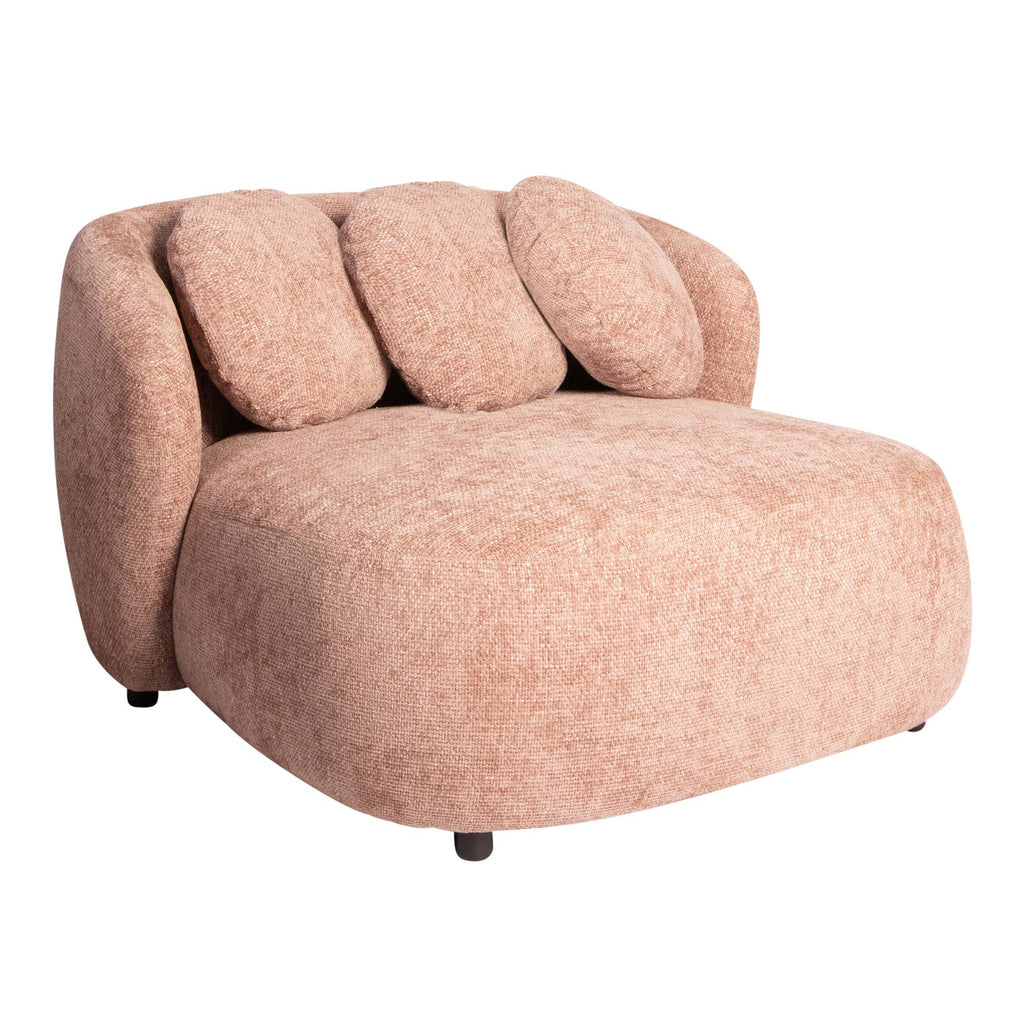 Aphrodite Pink loveseat legacy 14 flamingo fabric