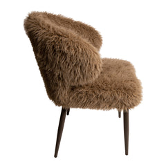 Ares Dining Chair Hair Brown