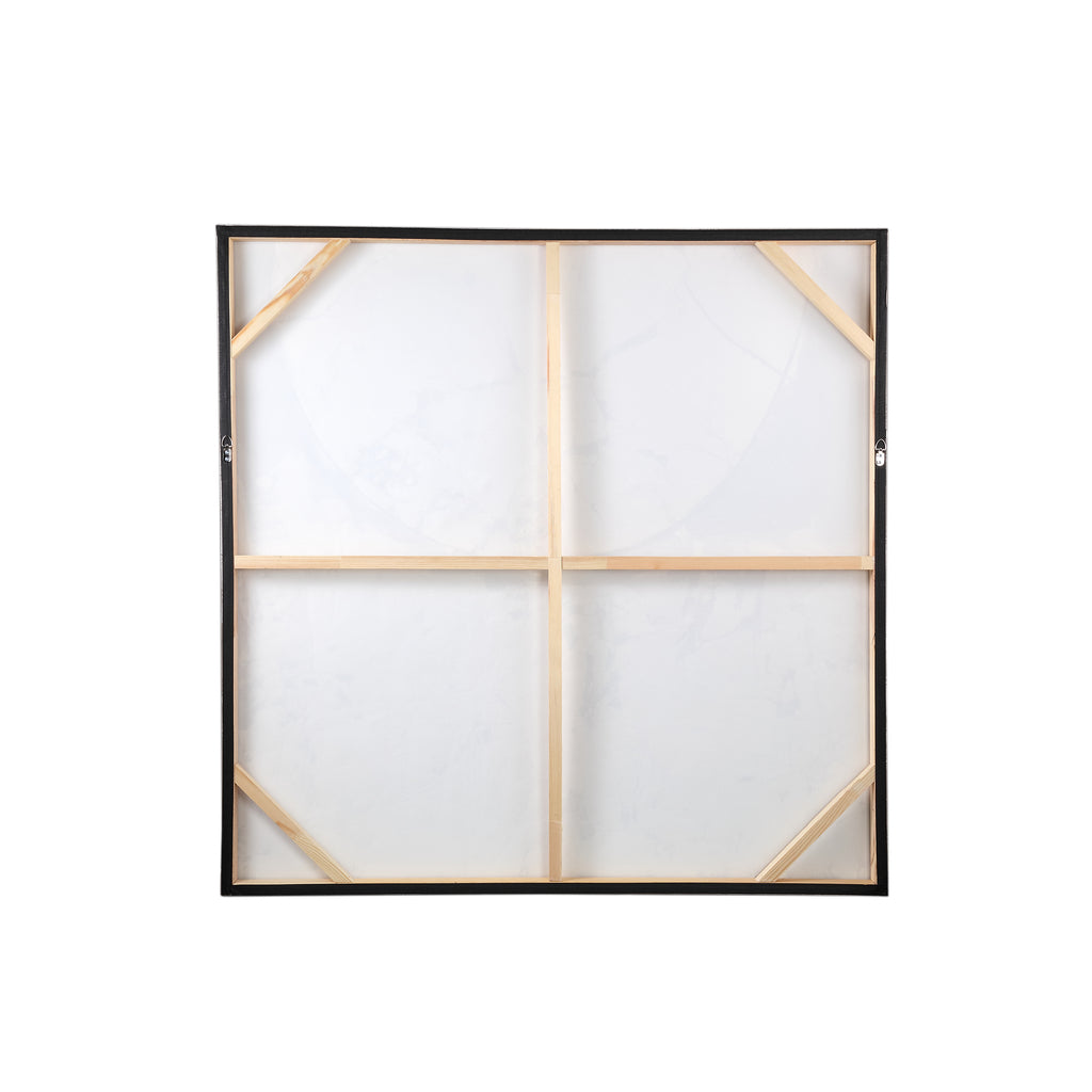 Arianna Brown canvas wall panel circle