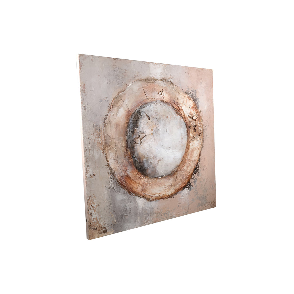 Arianna Brown canvas wall panel ring