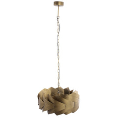 Arix Gold metal hanging lamp round layered shade