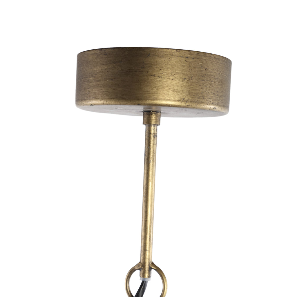 Arix Gold metal hanging lamp round layered shade