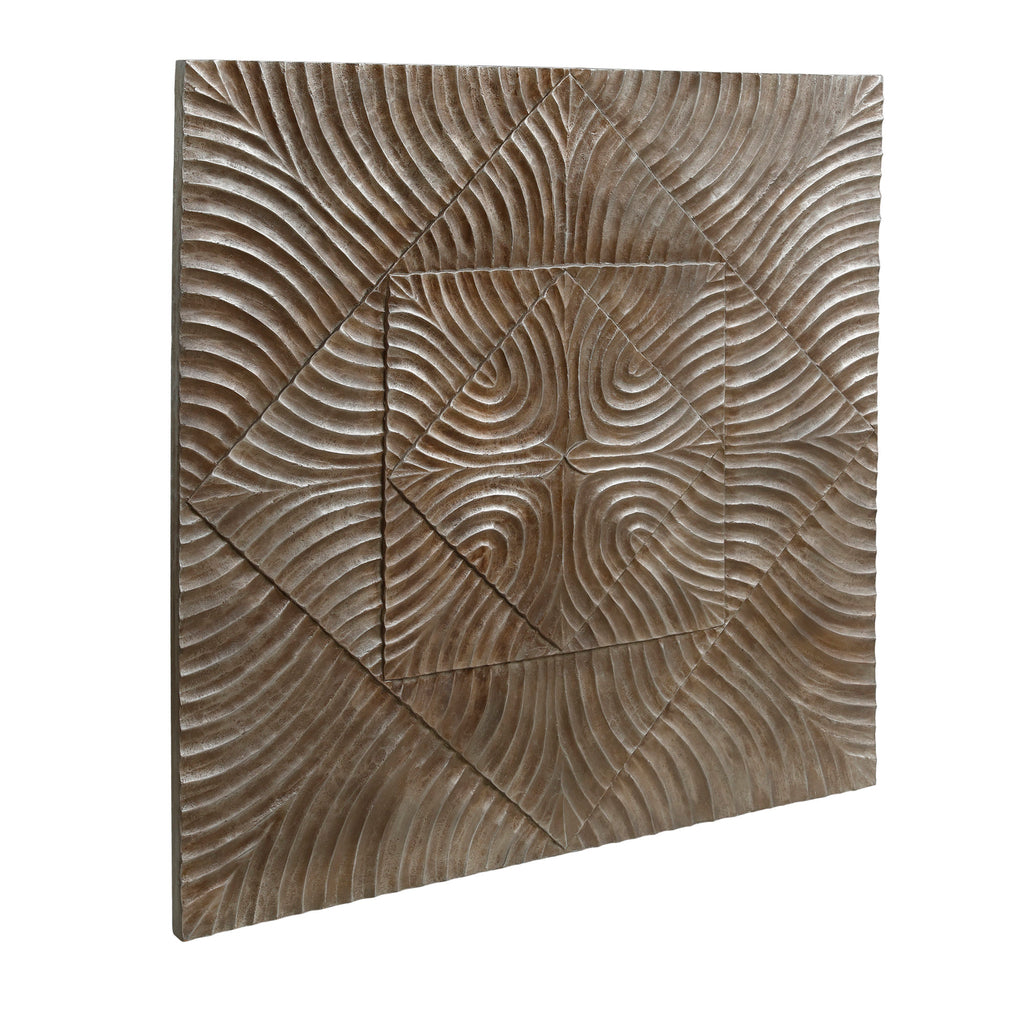 Azyz Silver MDF wallpanel carved square L