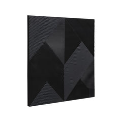 Belinda Black MDF angular carved wallpanel matt S