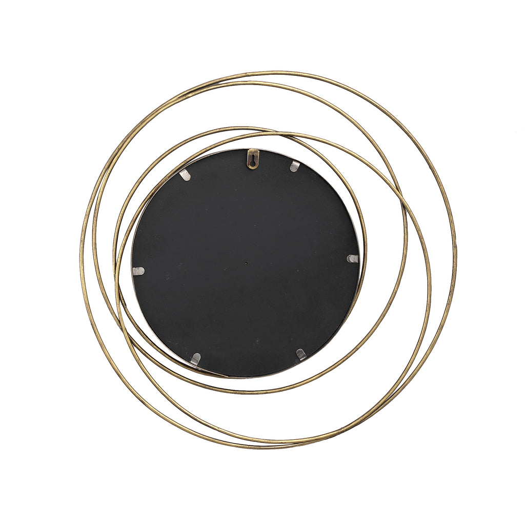 Bellinda Gold metal wall mirror thin circles round