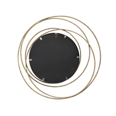 Bellinda Gold metal wall mirror thin circles round