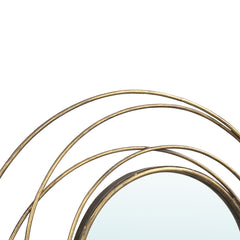 Bellinda Gold metal wall mirror thin circles round