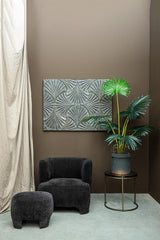 Bessy Black MDF wall panel illusion turns rectangl