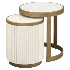 Bijzettafel Tivoli set van 2 (White)