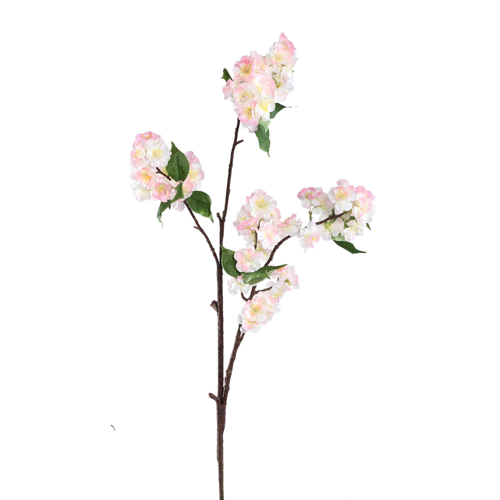 Blossom Flower cream pink cherry blossom spray