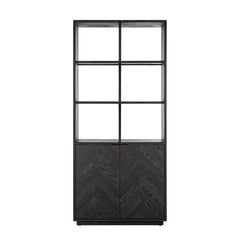 Boekenkast Blackbone brass 2-deuren (Black rustic)