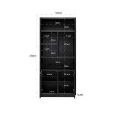 Boekenkast Oakura 2-deuren (Black)