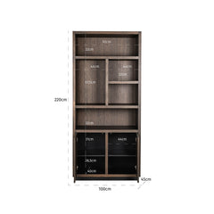 Boekenkast Oakura 2-deuren (Brown)