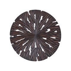 Bonte Brown MDF wall panel wavy carved round S