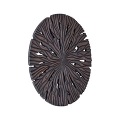 Bonte Brown MDF wall panel wavy carved round S