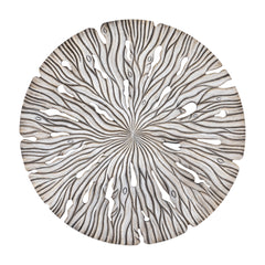 Bonte Cream MDF wall panel wavy carved round L