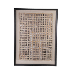 Carmell Cream framed wall panel PS board rectangle