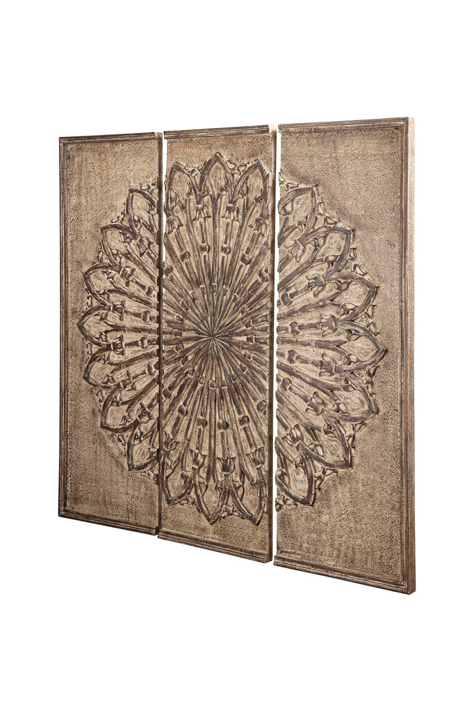 Casa Brown MDF carved wallpanel antique look L 3pc