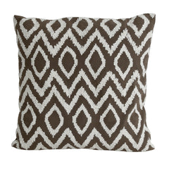 Cecile Taupe cotton cushion triangle pattern squar