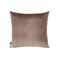 Cerine Brown velvet cushion embroidery lines squar