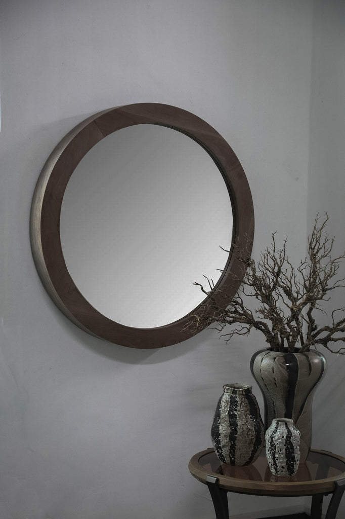 Channel Natural firwood veneer mirror thick L