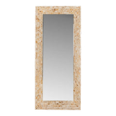 Chelsae Cream poly rectangle shell mirror