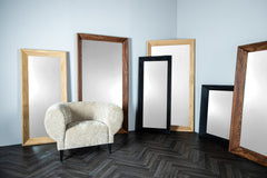 Chevar Black oak wood mirror rectangle L