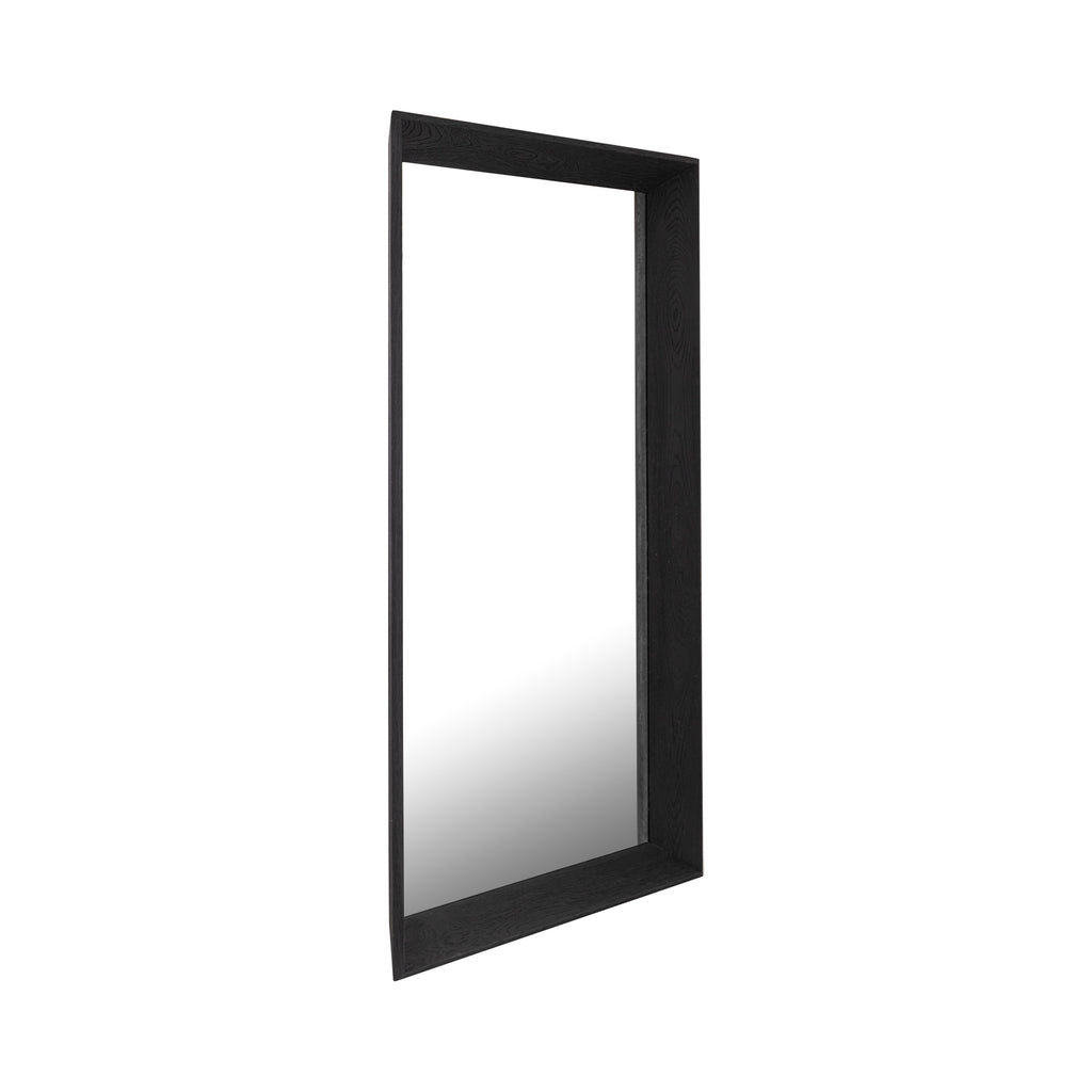 Chevar Black oak wood mirror rectangle L