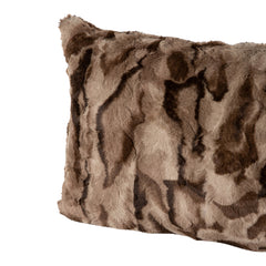 Clarisse Brown artificial fur cushion rectangle