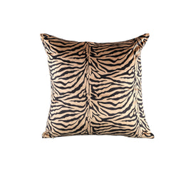 Clarke Brown double printed fabric cushion square