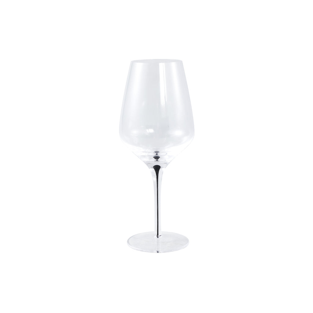 Clive Clear red wine glass black drop