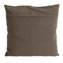 Cloe Taupe cotton cushion antique pattern square L