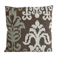 Cloe Taupe cotton cushion antique pattern square S