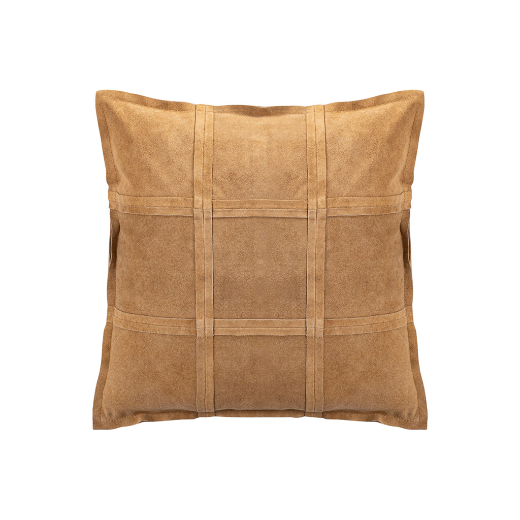 Cobie Camel suede leather cushion square S