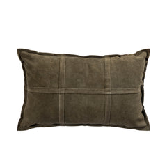 Cobie Green suede leather cushion rectangle