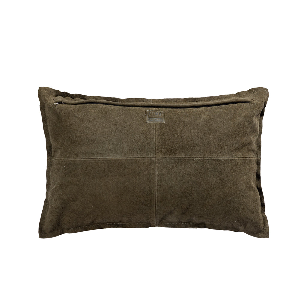 Cobie Green suede leather cushion rectangle