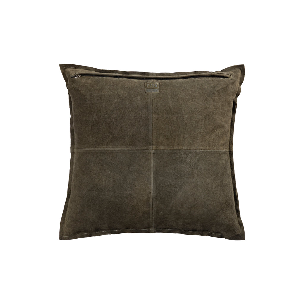 Cobie Green suede leather cushion square L