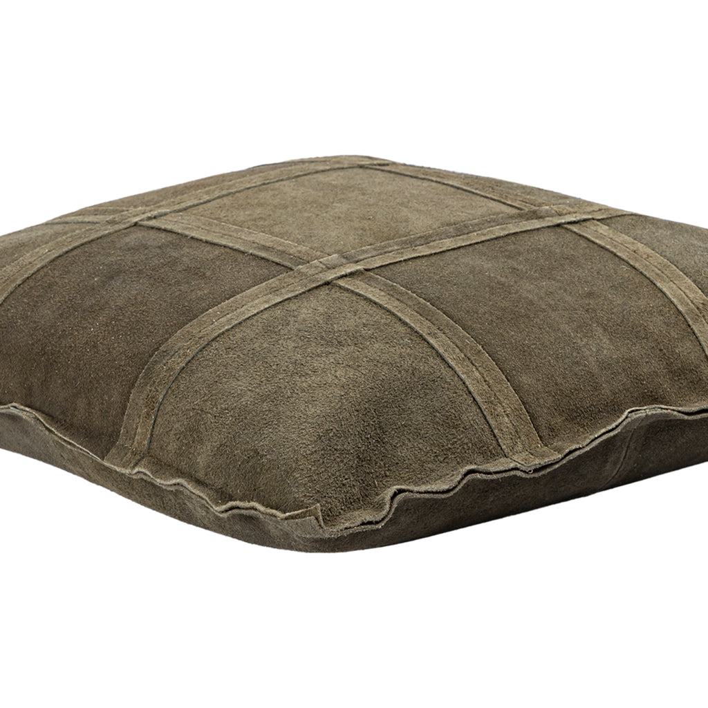 Cobie Green suede leather cushion square S