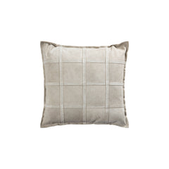 Cobie Taupe suede leather cushion square L