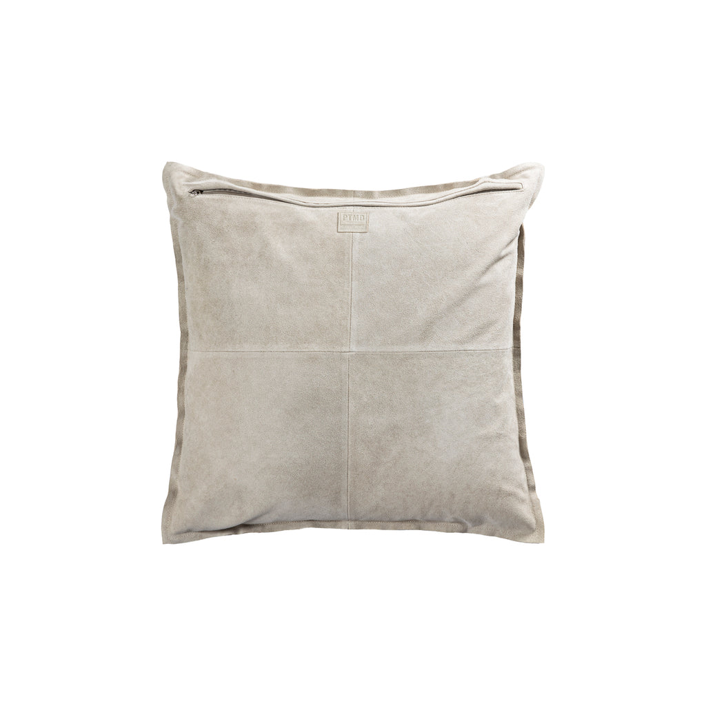 Cobie Taupe suede leather cushion square L